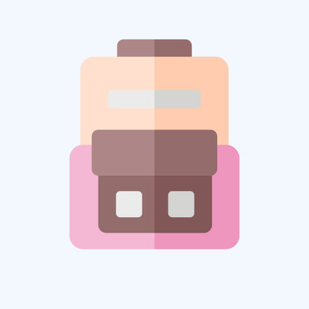 Icon Utility Bags. related to Camping symbol. flat style. simple design editable. simple illustrationのイラスト素材