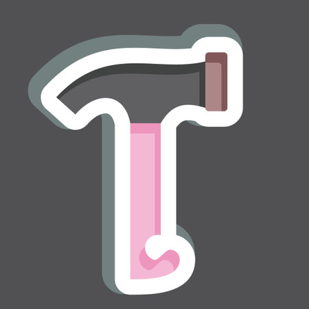 Sticker Hammer. related to Camping symbol. simple design editable. simple illustrationのイラスト素材