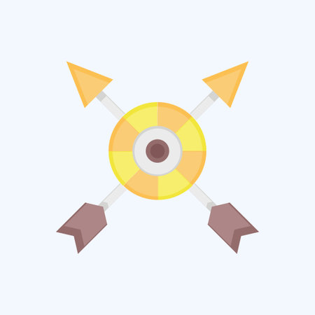 Icon Boho Archer. related to Indigenous People symbol. flat style. simple design editable. simple illustrationのイラスト素材