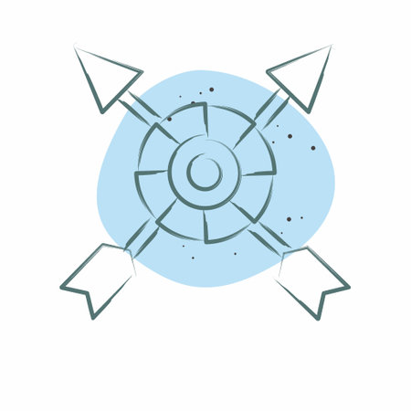 Icon Boho Archer. related to Indigenous People symbol. Color Spot Style. simple design editable. simple illustrationのイラスト素材