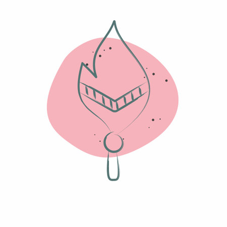 Icon Feather. related to Indigenous People symbol. Color Spot Style. simple design editable. simple illustrationのイラスト素材