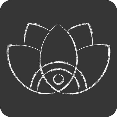 Icon Flower. related to Indigenous People symbol. chalk Style. simple design editable. simple illustrationのイラスト素材