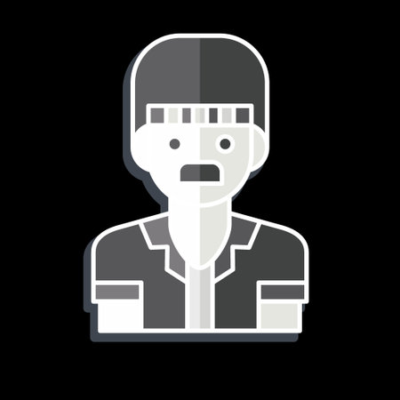 Icon Man. related to Indigenous People symbol. glossy style. simple design editable. simple illustrationのイラスト素材