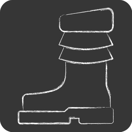 Icon Shoes. related to Indigenous People symbol. chalk Style. simple design editable. simple illustrationのイラスト素材