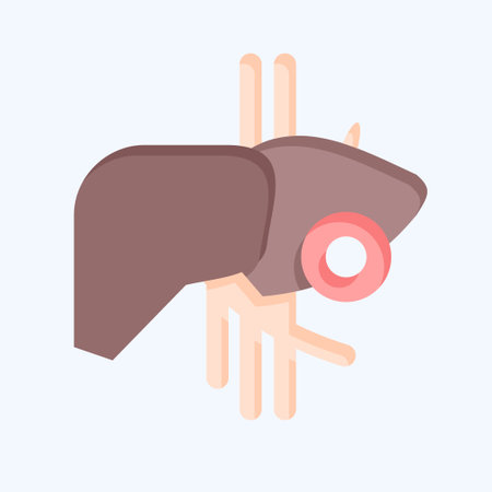 Icon Liver. related to Body Ache symbol. flat style. simple design editable. simple illustrationのイラスト素材