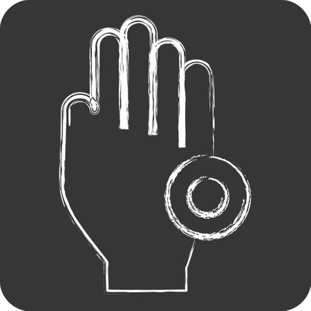 Icon Phantom Pain. related to Body Ache symbol. chalk Style. simple design editable. simple illustrationのイラスト素材