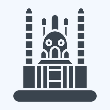 Icon Ankara. related to Capital symbol. glyph style. simple design editable. simple illustrationのイラスト素材