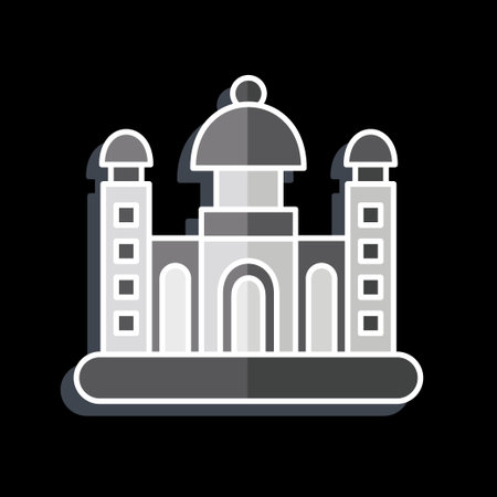 Icon Dhaka. related to Capital symbol. glossy style. simple design editable. simple illustrationのイラスト素材