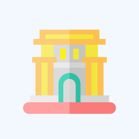 Icon Pyongyang. related to Capital symbol. flat style. simple design editable. simple illustrationのイラスト素材