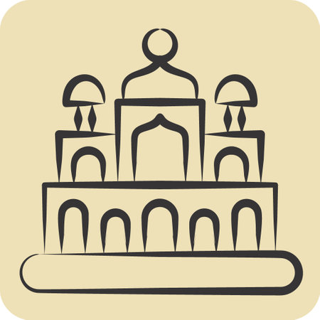 Icon New Delhi. related to Capital symbol. hand drawn style. simple design editable. simple illustrationのイラスト素材
