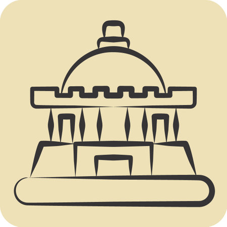Icon Tashkent. related to Capital symbol. hand drawn style. simple design editable. simple illustrationのイラスト素材