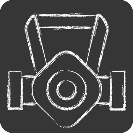 Icon Mask. related to Mining symbol. chalk Style. simple design editable. simple illustrationのイラスト素材