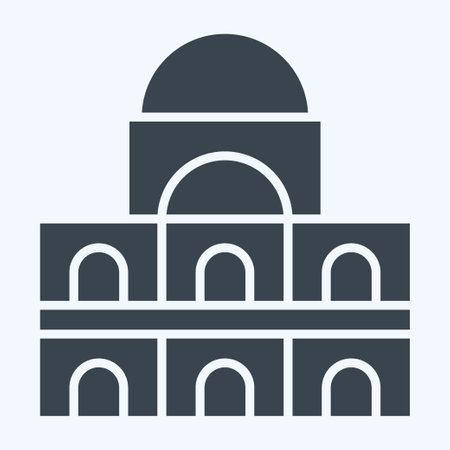 Icon Des Invalides. related to France symbol. glyph style. simple design editable. simple illustrationのイラスト素材