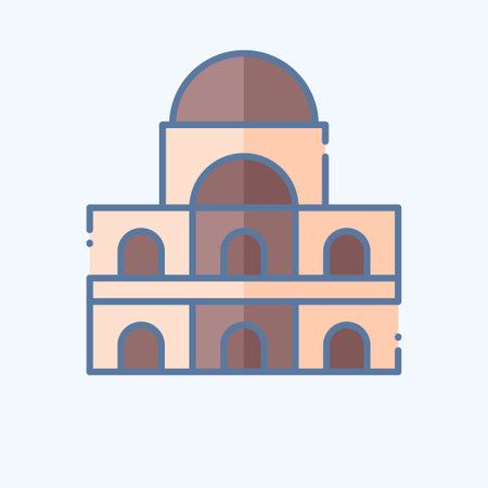 Icon Des Invalides. related to France symbol. doodle style. simple design editable. simple illustrationのイラスト素材
