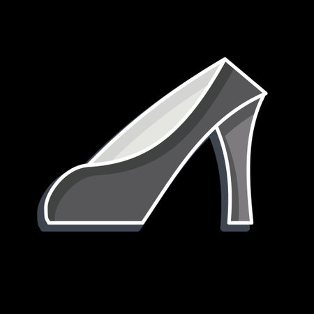 Icon High Heels. related to France symbol. glossy style. simple design editable. simple illustrationのイラスト素材