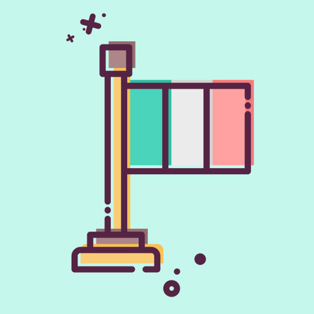 Icon National Flag. related to France symbol. MBE style. simple design editable. simple illustrationのイラスト素材