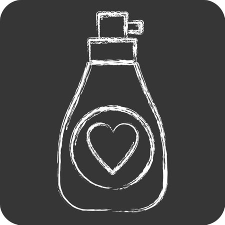 Icon Perfume. related to France symbol. chalk Style. simple design editable. simple illustrationのイラスト素材