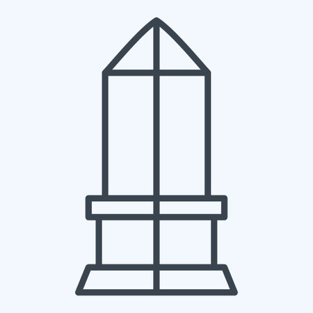 Icon Place De La Concorde. related to France symbol. line style. simple design editable. simple illustrationのイラスト素材