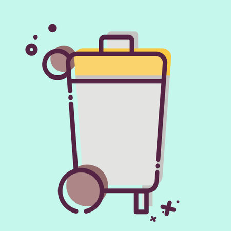 Icon Garbage Bin. related to Cleaning symbol. MBE style. simple design editable. simple illustrationのイラスト素材