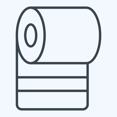 Icon Toilet Paper. related to Cleaning symbol. line style. simple design editable. simple illustrationのイラスト素材