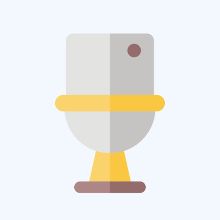 Icon Toilet. related to Cleaning symbol. flat style. simple design editable. simple illustrationのイラスト素材
