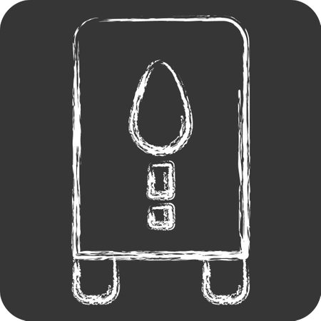 Icon Wet Floor Sign. related to Cleaning symbol. chalk Style. simple design editable. simple illustrationのイラスト素材