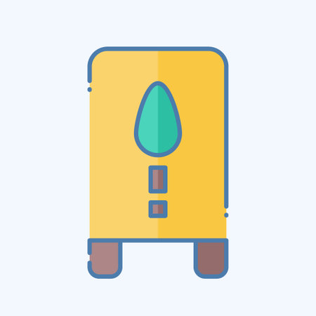 Icon Wet Floor Sign. related to Cleaning symbol. doodle style. simple design editable. simple illustrationのイラスト素材