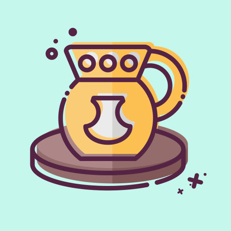 Icon Ayran. related to Turkey symbol. MBE style. simple design editable. simple illustrationのイラスト素材
