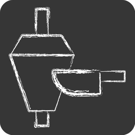 Icon Doner Kebab. related to Turkey symbol. chalk Style. simple design editable. simple illustrationのイラスト素材