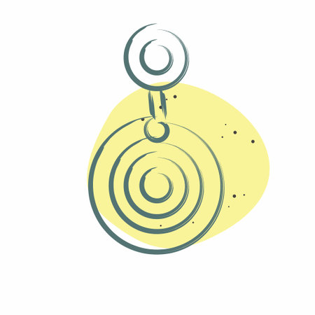 Icon Nazar Boncuk. related to Turkey symbol. Color Spot Style. simple design editable. simple illustrationのイラスト素材