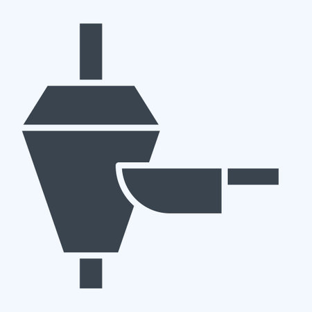 Icon Doner Kebab. related to Turkey symbol. glyph style. simple design editable. simple illustrationのイラスト素材