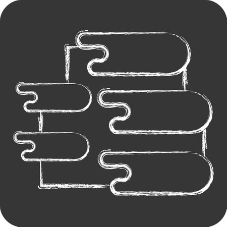 Icon Pamukkale. related to Turkey symbol. chalk Style. simple design editable. simple illustrationのイラスト素材