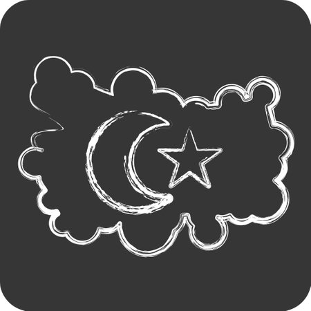 Icon Turkey Map. related to Turkey symbol. chalk Style. simple design editable. simple illustrationのイラスト素材