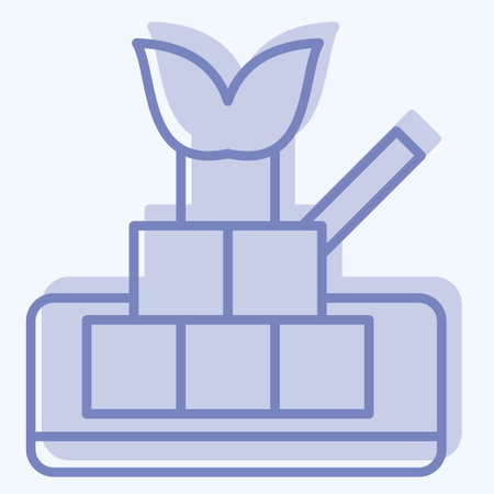 Icon Turkish Delight. related to Turkey symbol. two tone style. simple design editable. simple illustrationのイラスト素材