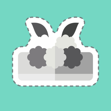 Sticker line cut Turkish Meatball. related to Turkey symbol. simple design editable. simple illustrationのイラスト素材