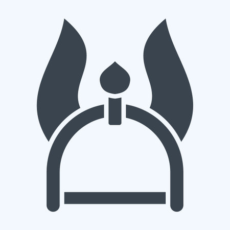 Icon Helmet 2. related to Celtic symbol. glyph style. simple design editable. simple illustrationのイラスト素材