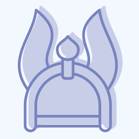 Icon Helmet 2. related to Celtic symbol. two tone style. simple design editable. simple illustrationのイラスト素材
