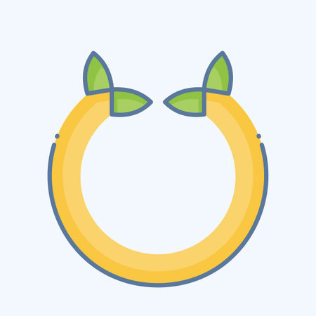 Icon Horseshoe. related to Celtic symbol. doodle style. simple design editable. simple illustrationのイラスト素材