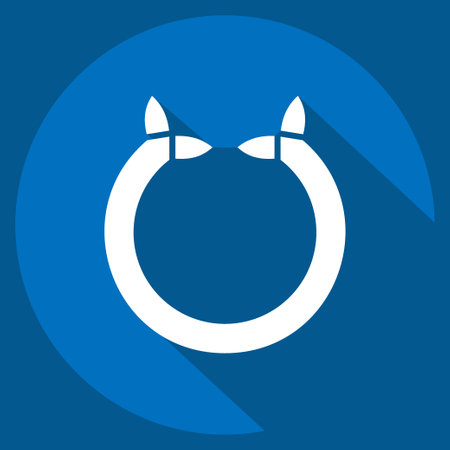 Icon Horseshoe. related to Celtic symbol. long shadow style. simple design editable. simple illustrationのイラスト素材