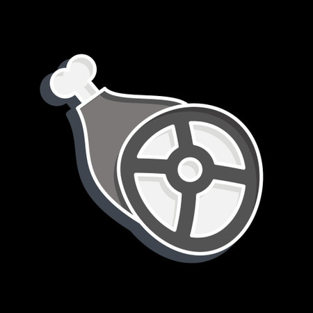 Icon Meat. related to Celtic symbol. glossy style. simple design editable. simple illustrationのイラスト素材