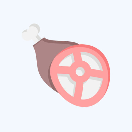 Icon Meat. related to Celtic symbol. flat style. simple design editable. simple illustrationのイラスト素材