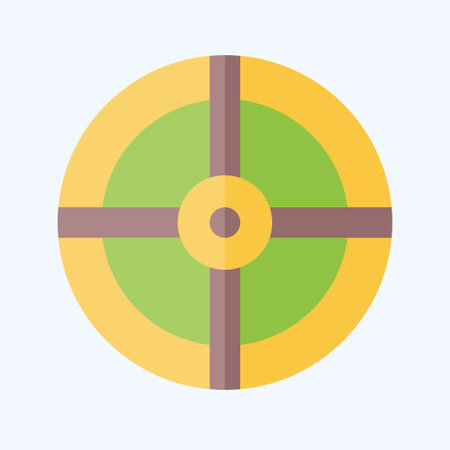 Icon Shield. related to Celtic symbol. flat style. simple design editable. simple illustrationのイラスト素材