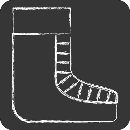 Icon Shoes. related to Celtic symbol. chalk Style. simple design editable. simple illustrationのイラスト素材