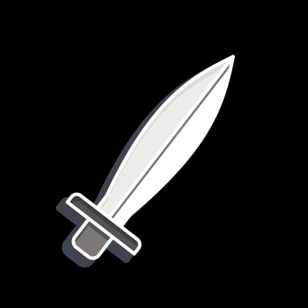 Icon Sword. related to Celtic symbol. glossy style. simple design editable. simple illustrationのイラスト素材