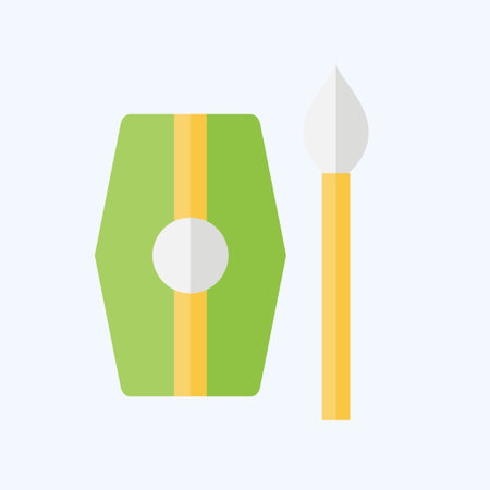 Icon Weapon 2. related to Celtic symbol. flat style. simple design editable. simple illustrationのイラスト素材