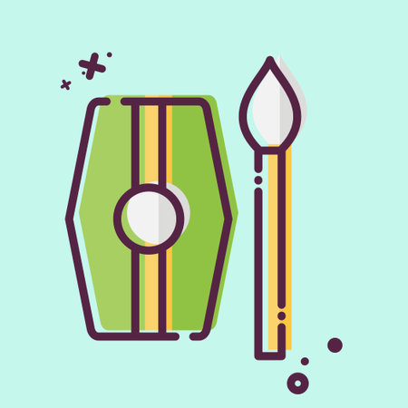 Icon Weapon 2. related to Celtic symbol. MBE style. simple design editable. simple illustrationのイラスト素材