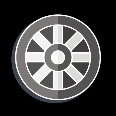 Icon Wheel. related to Celtic symbol. glossy style. simple design editable. simple illustrationのイラスト素材