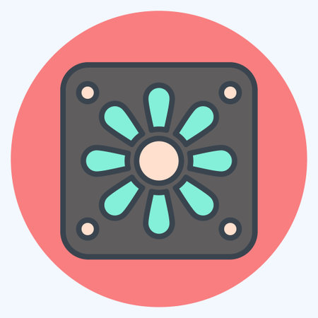 Icon Cooler. related to Computer symbol. color mate style. simple design editable. simple illustrationのイラスト素材