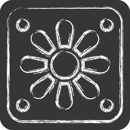 Icon Cooler. related to Computer symbol. chalk Style. simple design editable. simple illustrationのイラスト素材