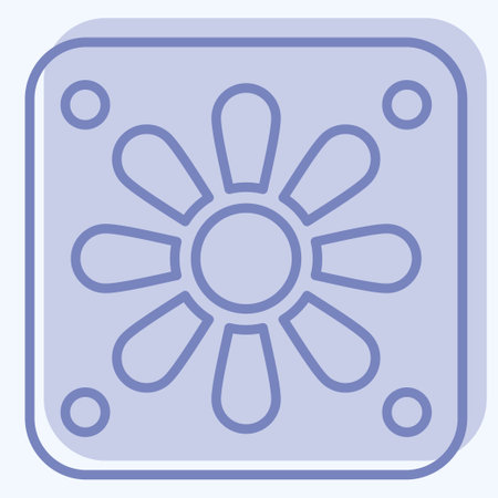 Icon Cooler. related to Computer symbol. two tone style. simple design editable. simple illustrationのイラスト素材